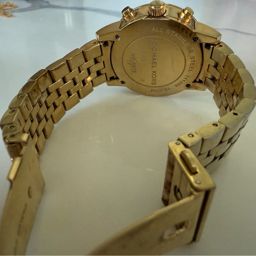 Michael Kors Ritz Gold Tone Chronograph Women’s Watch - Picture 2 of 6